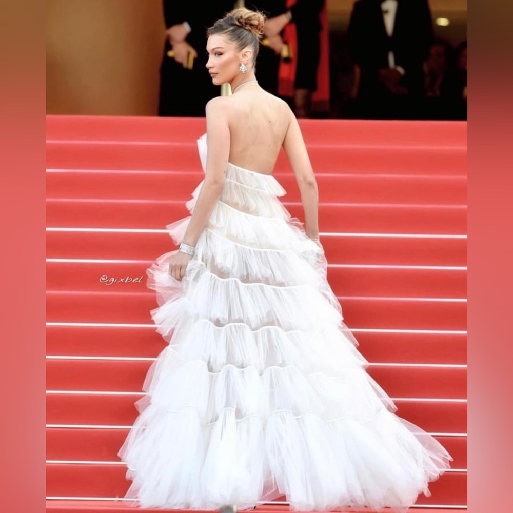 Simona Corsellini Italian hand made dress, as seen on supermodel Bella Hadid